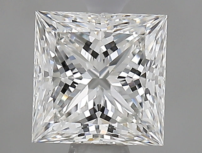 0.91 Carat Princess Natural Diamond with  Cut Diamond in 14KT  view 1

