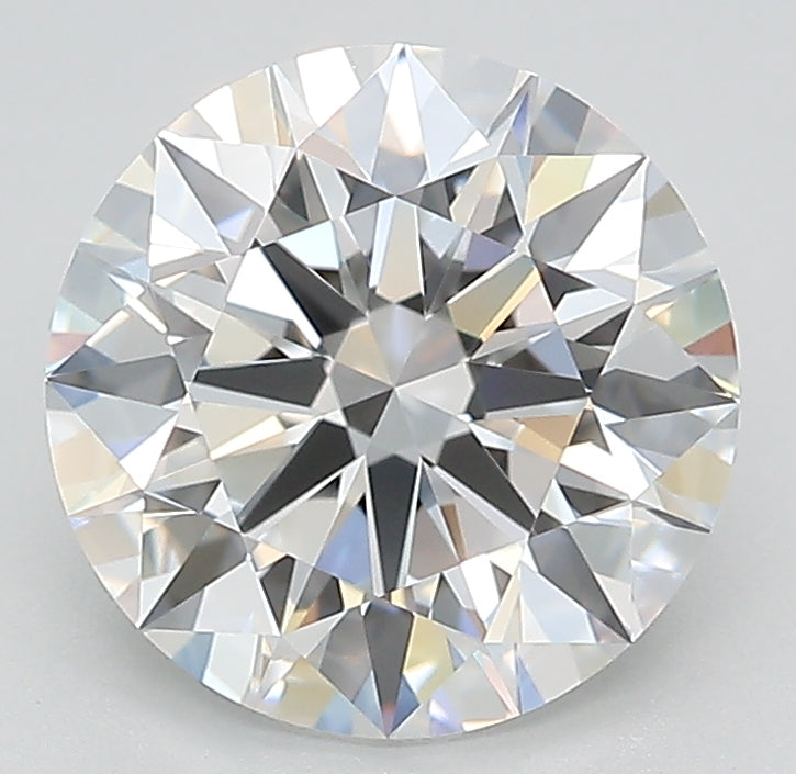 2.58 Carat Round Lab Diamond with  Cut Diamond in 14KT  view 1
