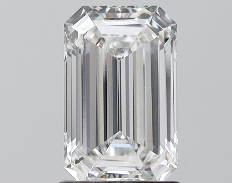 1.51 Carat Emerald Lab Diamond with  Cut Diamond in 14KT  view 1
