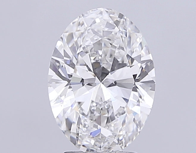 3.5 Carat Oval Lab Diamond with  Cut Diamond in 14KT  view 1
