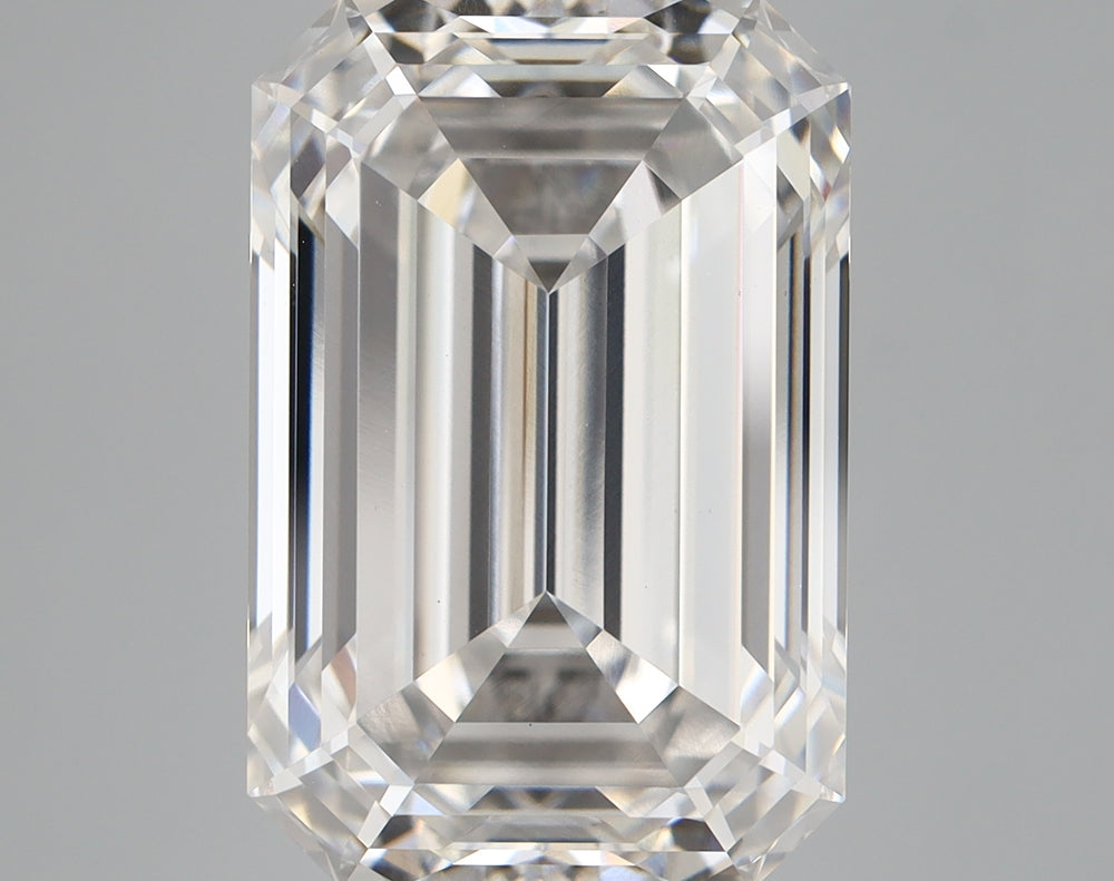 13.11 Carat Emerald Lab Diamond with  Cut Diamond in 14KT  view 1
