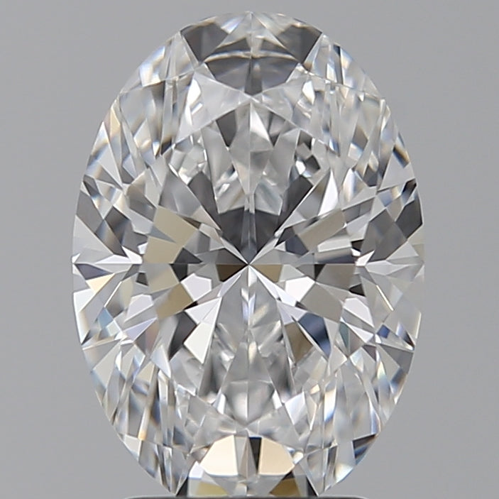2.58 Carat Oval Lab Diamond with  Cut Diamond in 14KT  view 1
