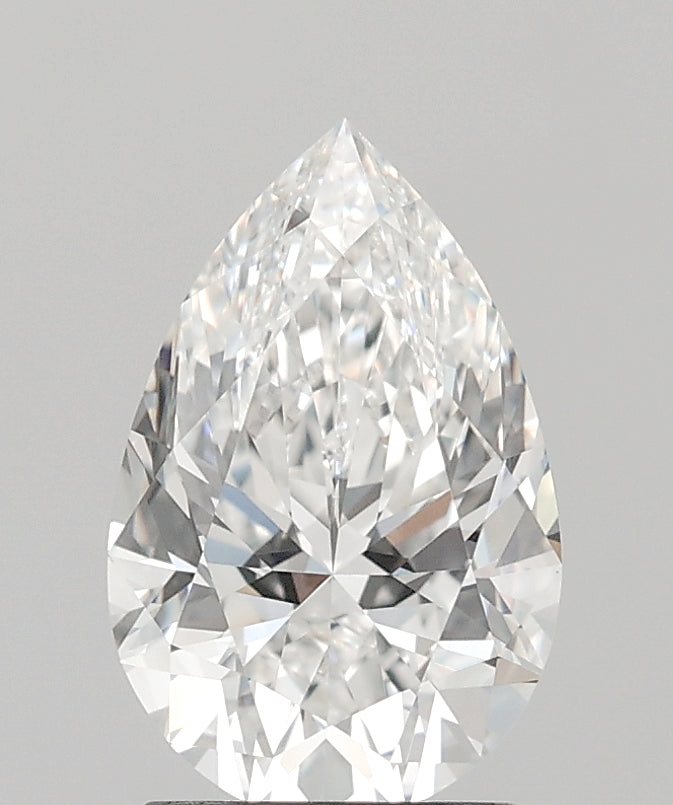 2.13 Carat Pear Lab Diamond with  Cut Diamond in 14KT  view 1
