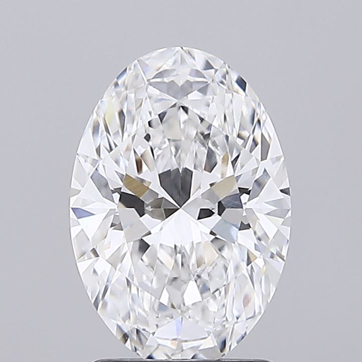 3.25 Carat Oval Lab Diamond with  Cut Diamond in 14KT  view 1
