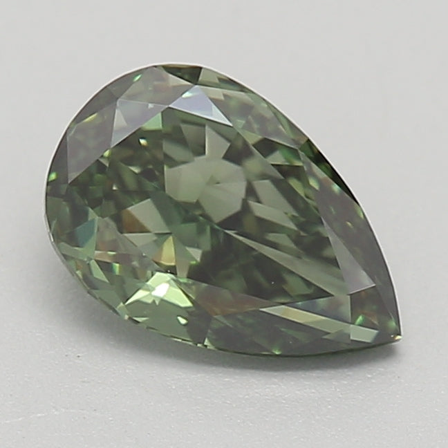 0.51 Carat Pear Lab Diamond with  Cut Diamond in 14KT  view 1
