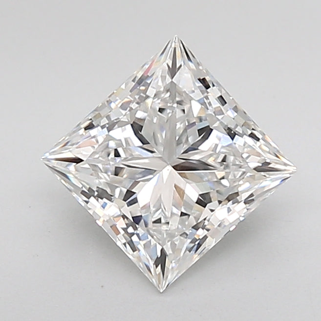 2.03 Carat Princess Lab Diamond with  Cut Diamond in 14KT  view 1
