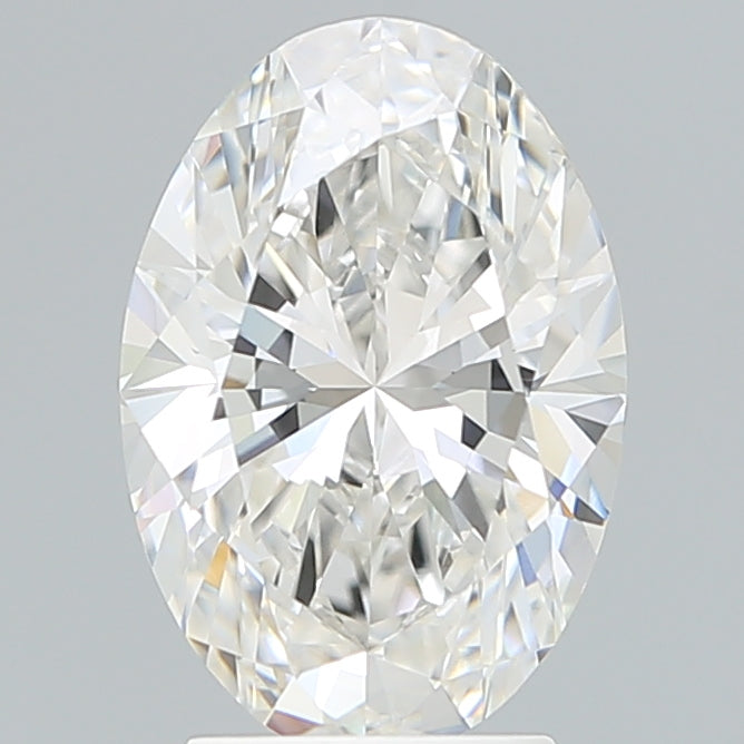 3.11 Carat Oval Lab Diamond with  Cut Diamond in 14KT  view 1
