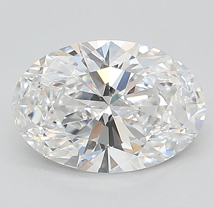 1.39 Carat Oval Lab Diamond with  Cut Diamond in 14KT  view 1
