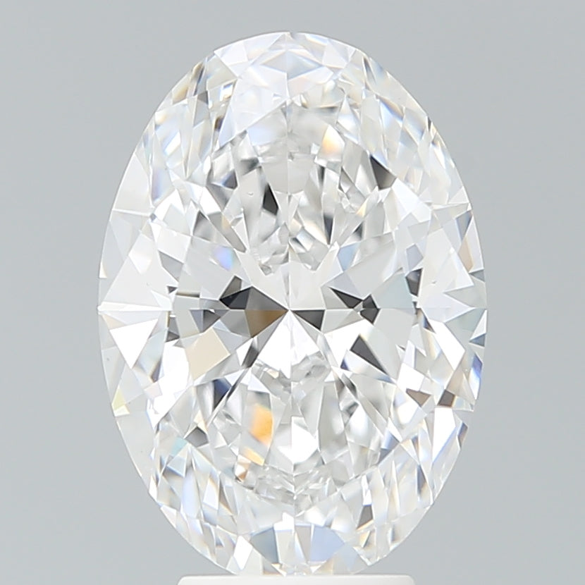 5.35 Carat Oval Lab Diamond with  Cut Diamond in 14KT  view 1
