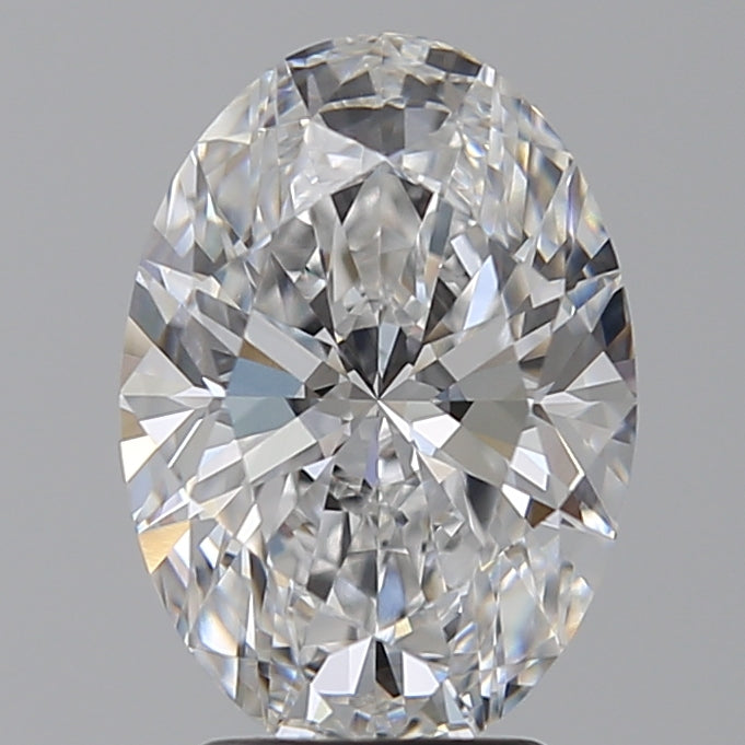 3.29 Carat Oval Lab Diamond with  Cut Diamond in 14KT  view 1
