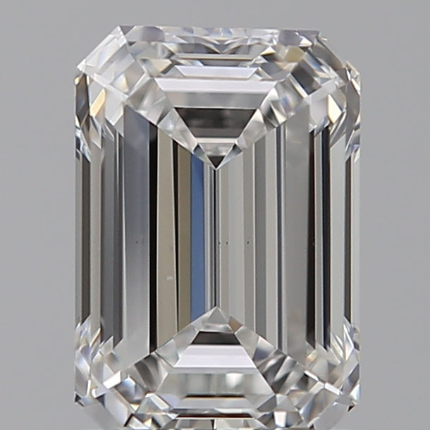 1.48 Carat Emerald Lab Diamond with  Cut Diamond in 14KT  view 1
