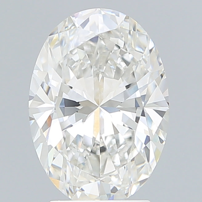 3.09 Carat Oval Lab Diamond with  Cut Diamond in 14KT  view 1
