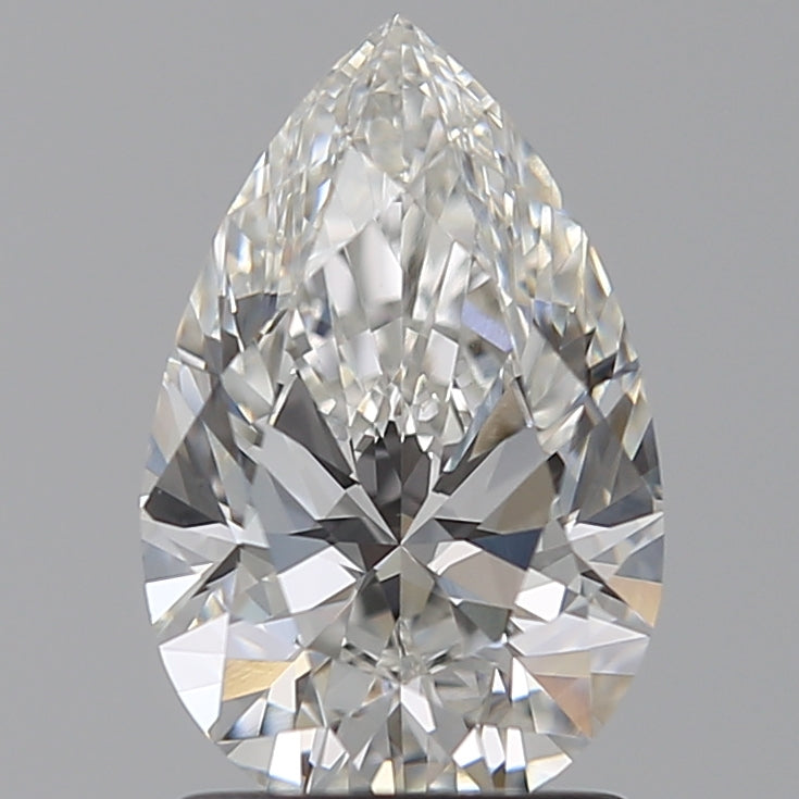 1.5 Carat Pear Lab Diamond with  Cut Diamond in 14KT  view 1
