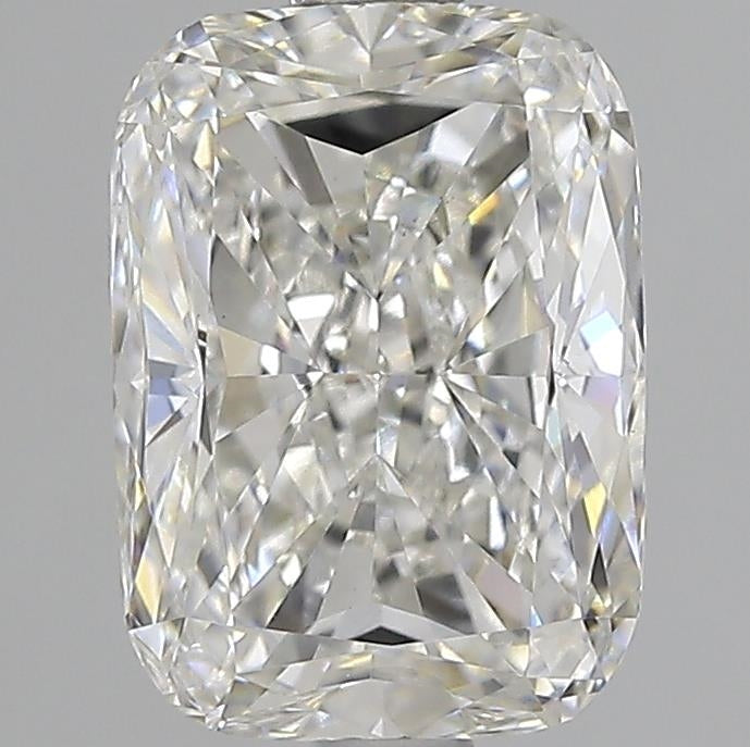 2.5 Carat Cushion Lab Diamond with  Cut Diamond in 14KT  view 1
