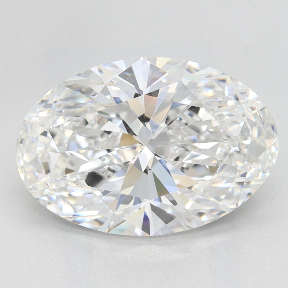 2.71 Carat Oval Lab Diamond with  Cut Diamond in 14KT  view 1
