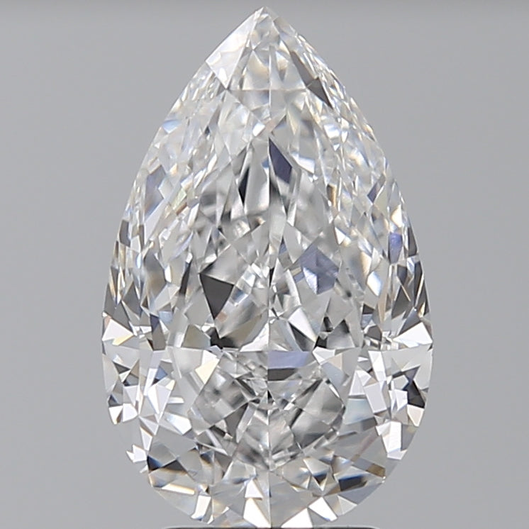 4.09 Carat Pear Lab Diamond with  Cut Diamond in 14KT  view 1
