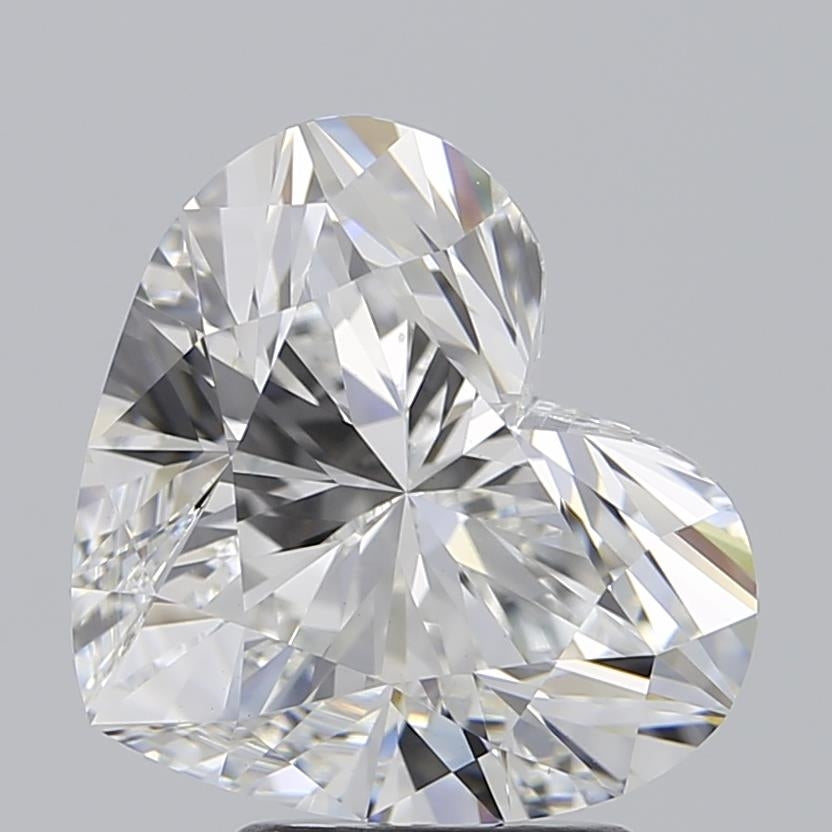 3.5 Carat Heart Lab Diamond with  Cut Diamond in 14KT  view 1
