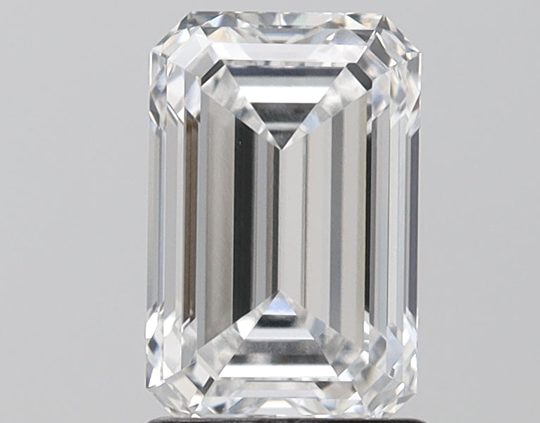 1.87 Carat Emerald Lab Diamond with  Cut Diamond in 14KT  view 1
