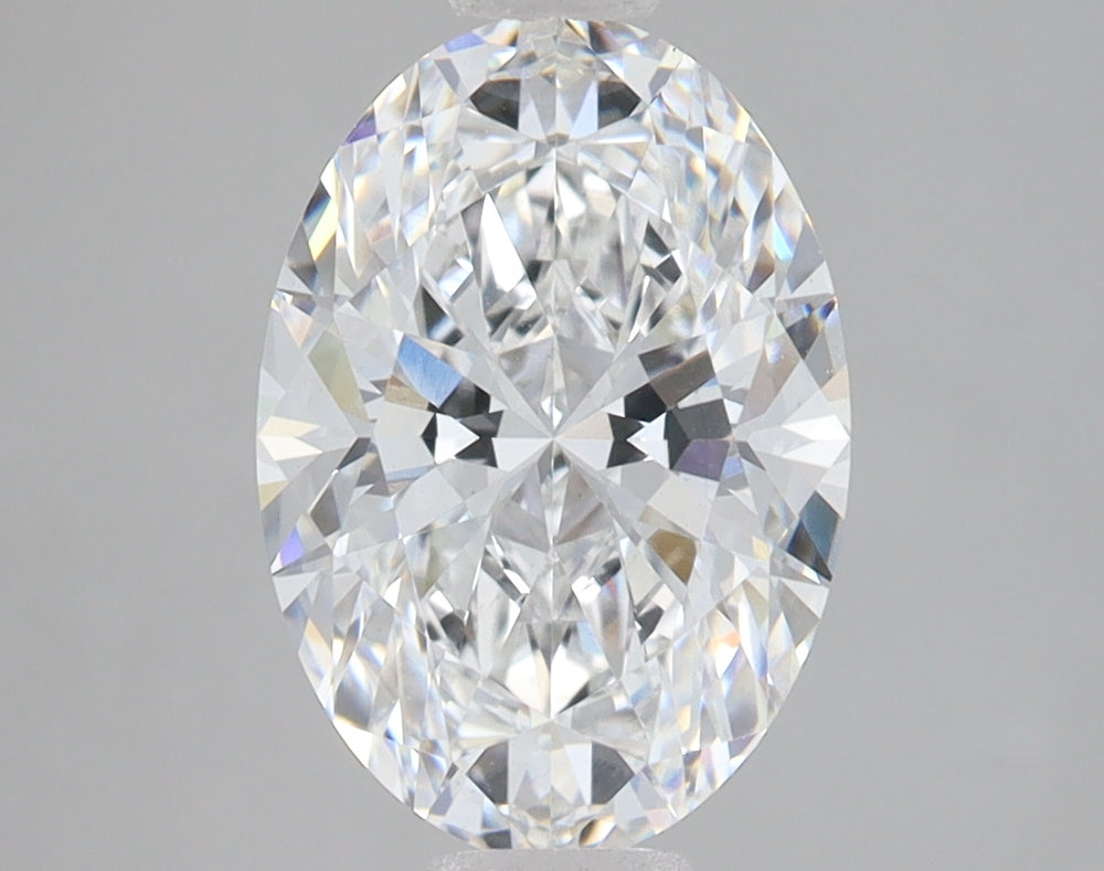 2.57 Carat Oval Lab Diamond with  Cut Diamond in 14KT  view 1
