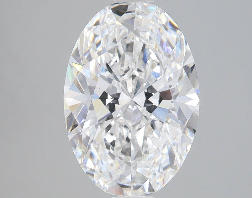 2.54 Carat Oval Lab Diamond with  Cut Diamond in 14KT  view 1
