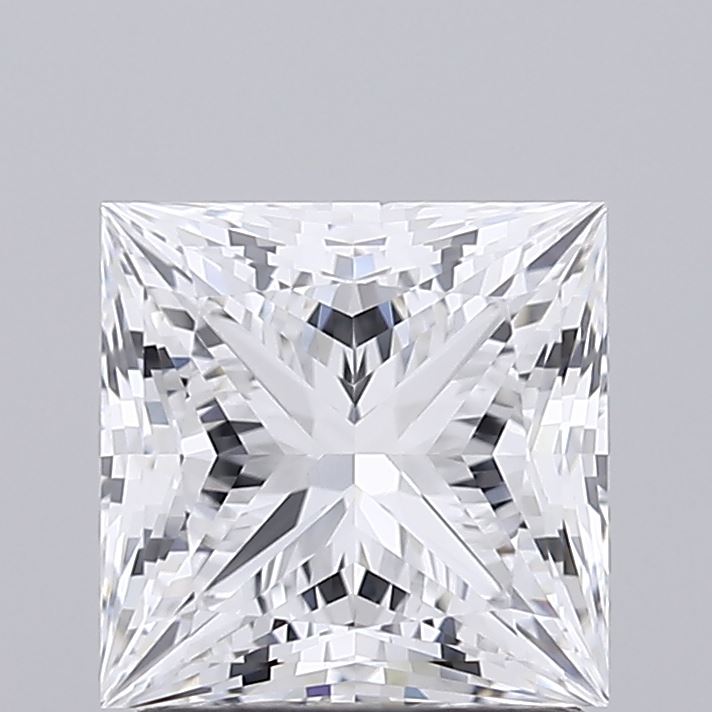 1.57 Carat Princess Lab Diamond & 1.59 Carat Princess Lab Diamond with  Cut Diamond in 14KT  view 1
