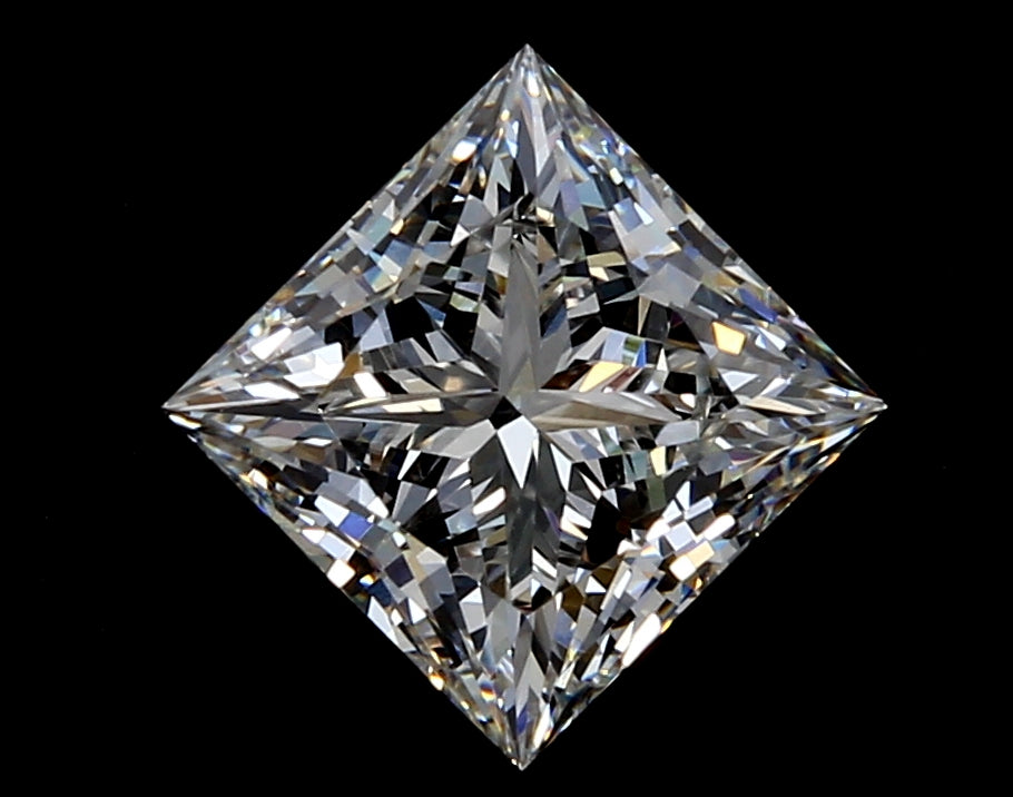 3.05 Carat Princess Lab Diamond with  Cut Diamond in 14KT  view 1
