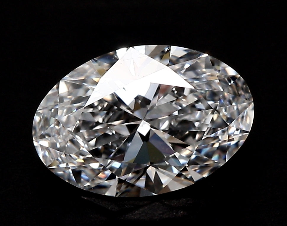 2.81 Carat Oval Lab Diamond with  Cut Diamond in 14KT  view 1
