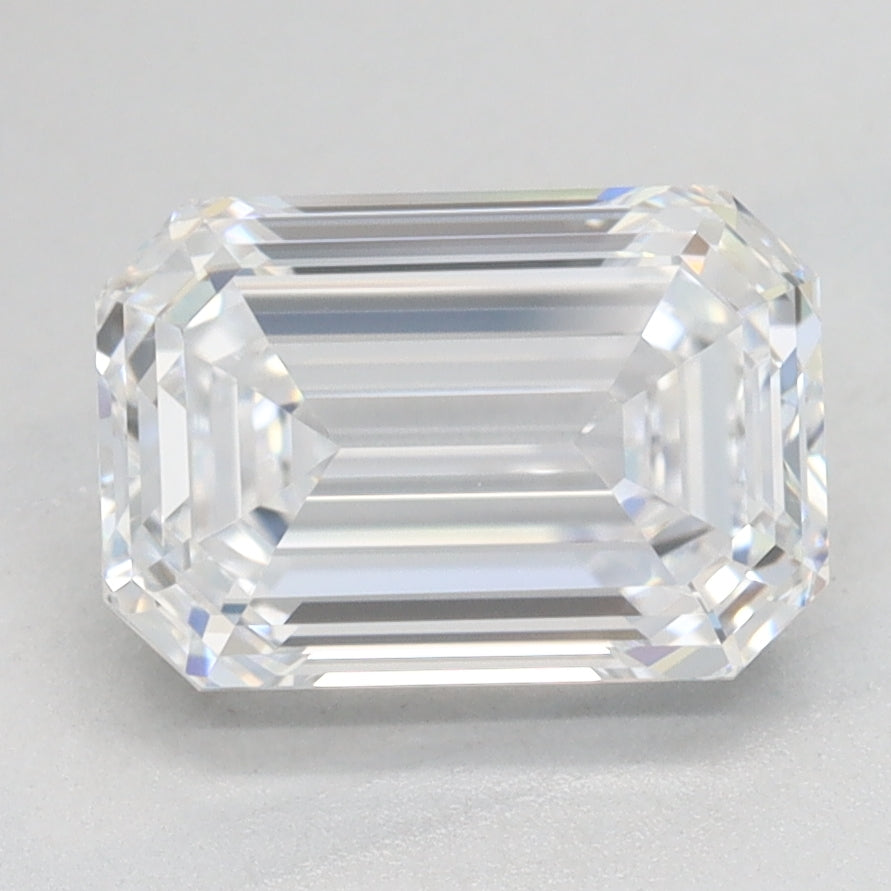 2.02 Carat Emerald Lab Diamond with  Cut Diamond in 14KT  view 1
