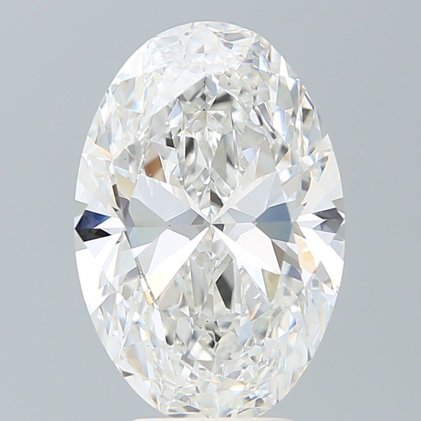 5.31 Carat Oval Lab Diamond with  Cut Diamond in 14KT  view 1
