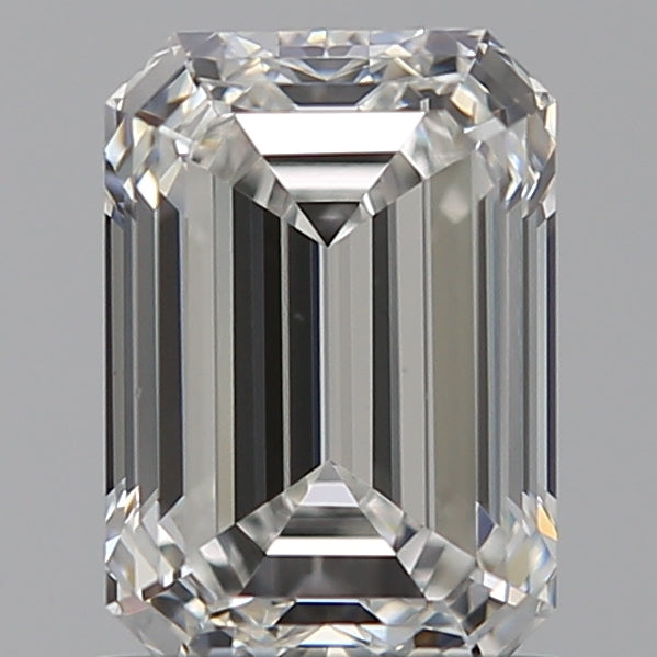 1.27 Carat Emerald Lab Diamond with  Cut Diamond in 14KT  view 1
