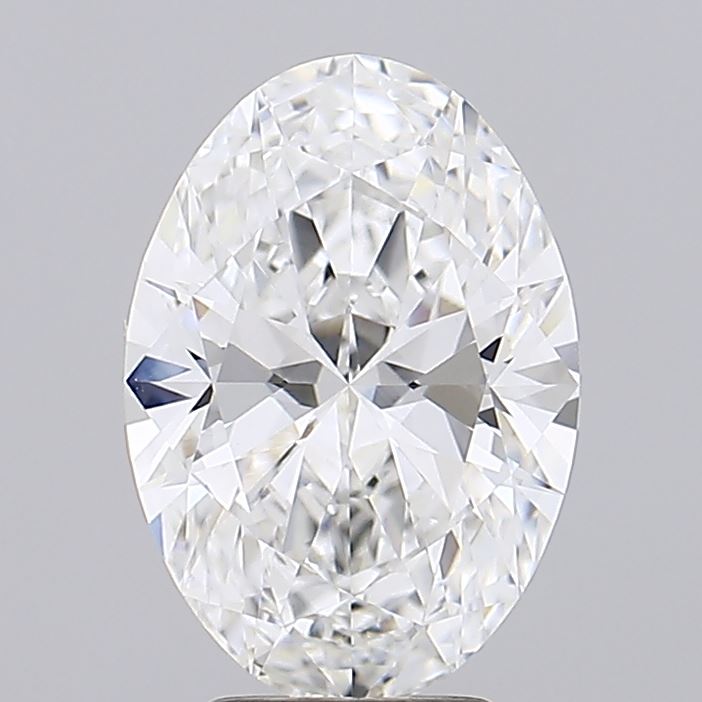 3.86 Carat Oval Lab Diamond with  Cut Diamond in 14KT  view 1
