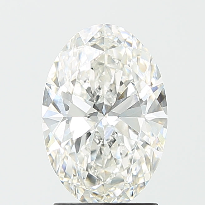 2.2 Carat Oval Lab Diamond with  Cut Diamond in 14KT  view 1
