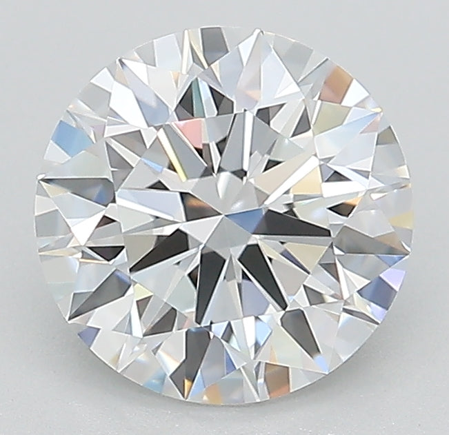 2.03 Carat Round Lab Diamond with  Cut Diamond in 14KT  view 1
