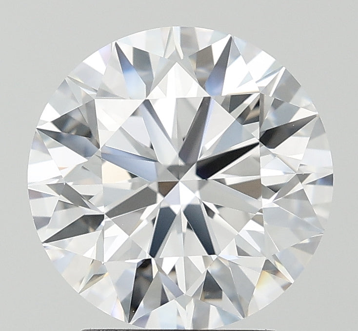 3.05 Carat Round Lab Diamond with  Cut Diamond in 14KT  view 1
