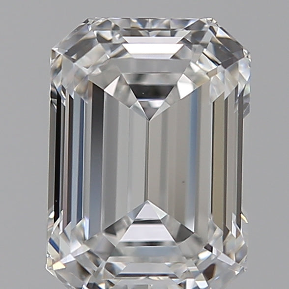 1.12 Carat Emerald Lab Diamond with  Cut Diamond in 14KT  view 1
