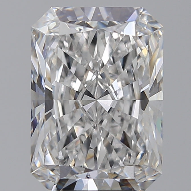 4.6 Carat Radiant Lab Diamond with  Cut Diamond in 14KT  view 1

