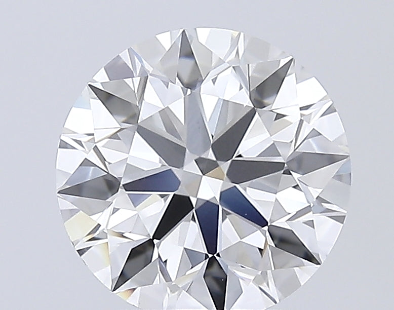 3.02 Carat Round Lab Diamond with  Cut Diamond in 14KT  view 1
