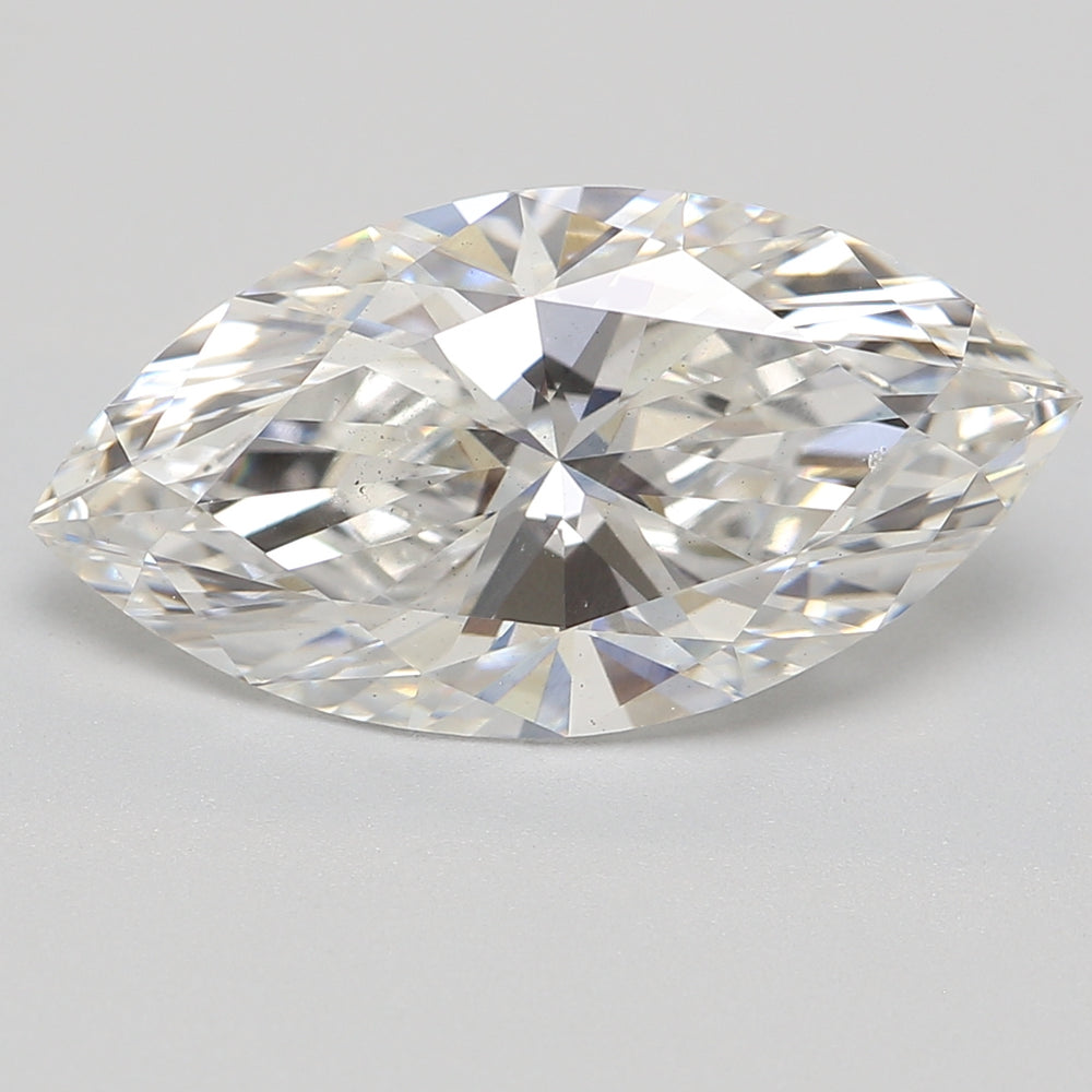 2.92 Carat Marquise Lab Diamond with  Cut Diamond in 14KT  view 1

