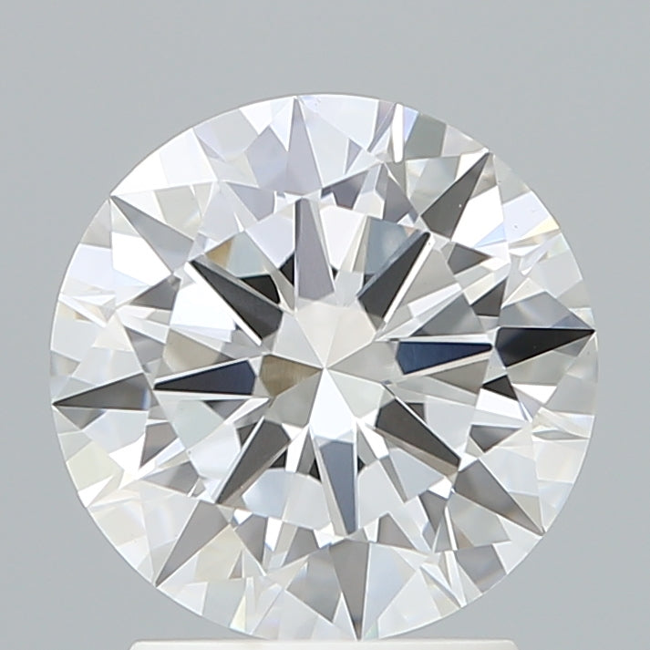 2.22 Carat Round Lab Diamond with  Cut Diamond in 14KT  view 1
