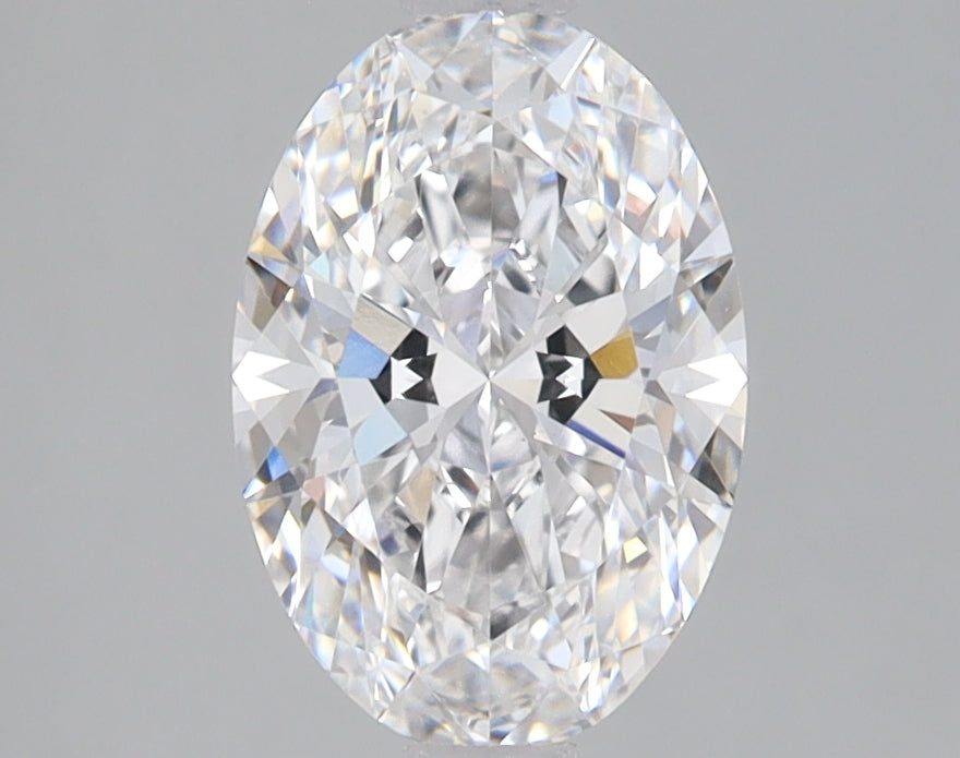 1.58 Carat Oval Lab Diamond with  Cut Diamond in 14KT  view 1

