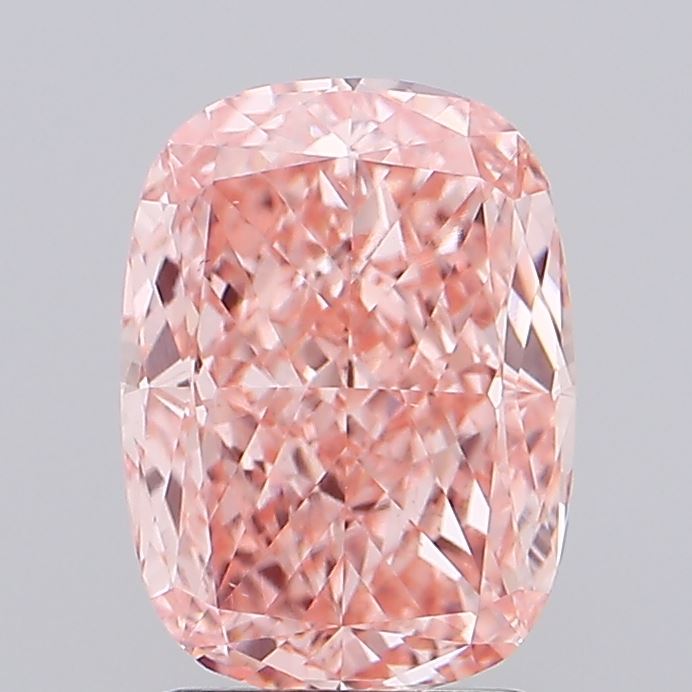 2.51 Carat Cushion Lab Diamond with  Cut Diamond in 14KT  view 1
