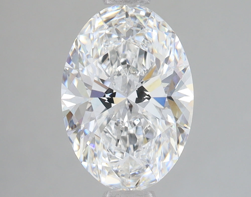 2.26 Carat Oval Lab Diamond with  Cut Diamond in 14KT  view 1
