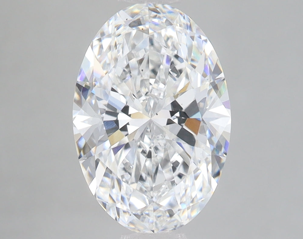2.41 Carat Oval Lab Diamond with  Cut Diamond in 14KT  view 1
