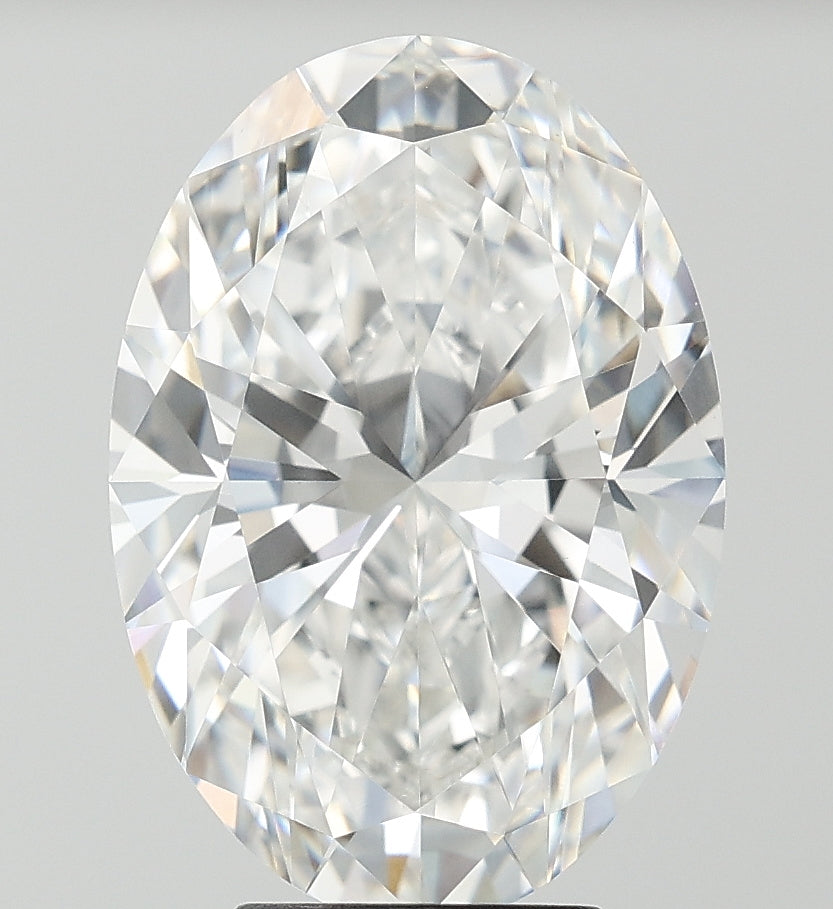 5.37 Carat Oval Lab Diamond with  Cut Diamond in 14KT  view 1
