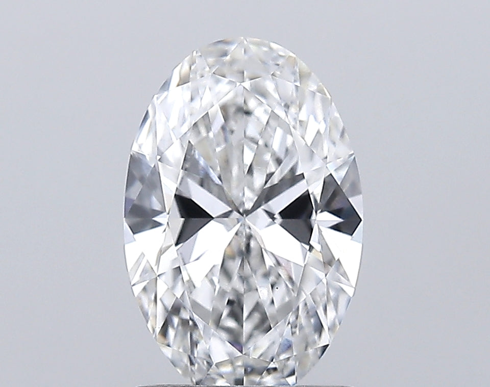 1.73 Carat Oval Lab Diamond with  Cut Diamond in 14KT  view 1
