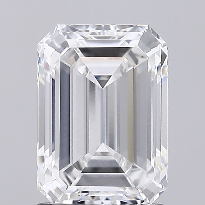 1.56 Carat Emerald Lab Diamond with  Cut Diamond in 14KT  view 1
