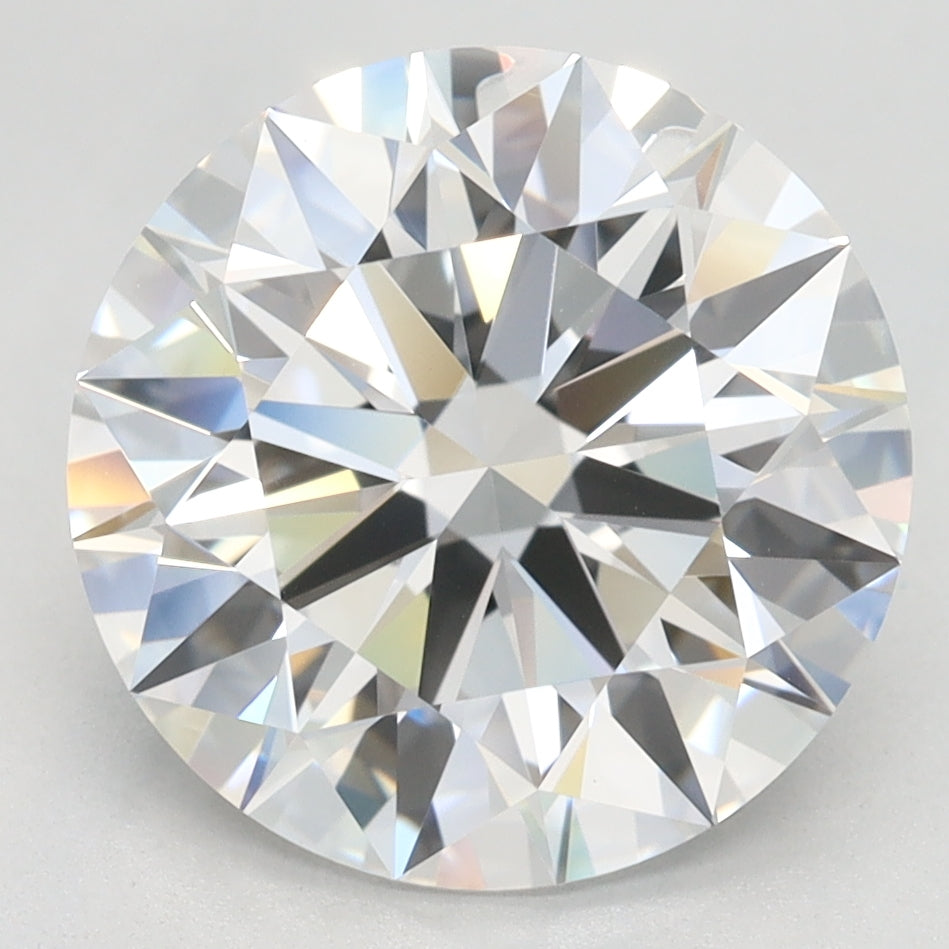 3.8 Carat Round Lab Diamond with  Cut Diamond in 14KT  view 1
