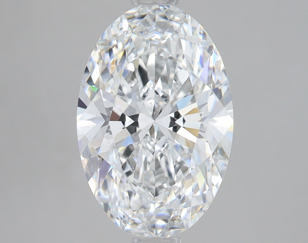 2.5 Carat Oval Lab Diamond with  Cut Diamond in 14KT  view 1
