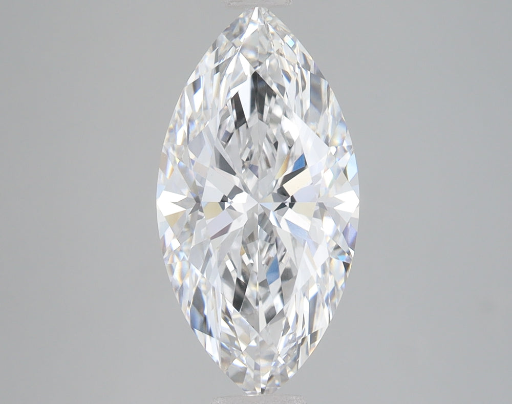 3.05 Carat Marquise Lab Diamond with  Cut Diamond in 14KT  view 1
