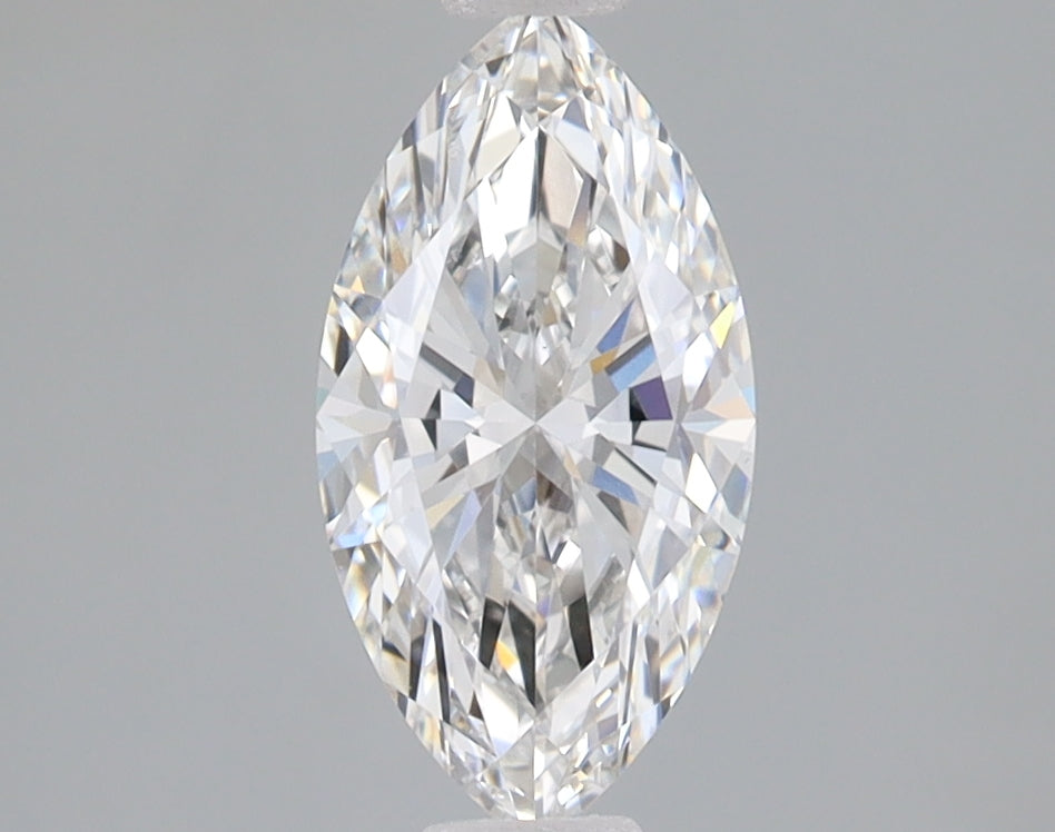 0.95 Carat Marquise Lab Diamond with  Cut Diamond in 14KT  view 1
